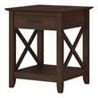 Key West End Table with Storage in Bing Cherry - Engineered Wood