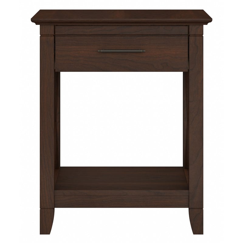 Key West End Table with Storage in Bing Cherry - Engineered Wood