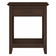 Key West End Table with Storage in Bing Cherry - Engineered Wood