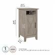 Key West End Table with Door in Washed Gray - Engineered Wood
