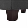 Stockton Upholstered Storage Ottoman in Charcoal Gray Herringbone Fabric