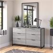 Atria Bedroom Mirror in Platinum Gray - Engineered Wood
