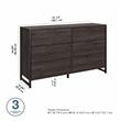 Atria 6 Drawer Dresser in Charcoal Gray - Engineered Wood