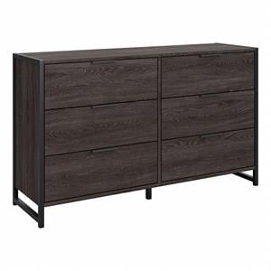 Atria 6 Drawer Dresser in Charcoal Gray - Engineered Wood