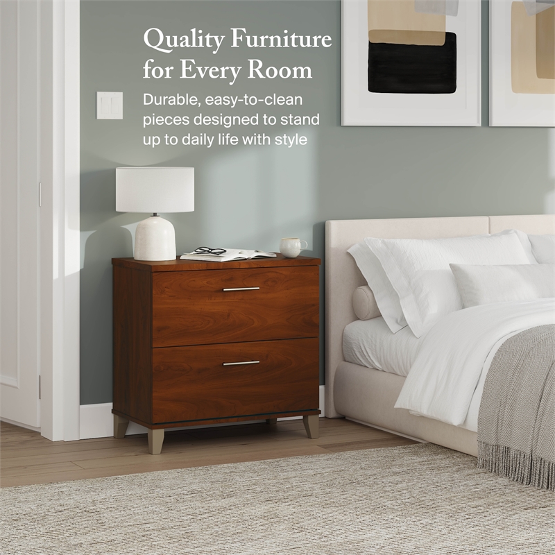 Somerset 2 Drawer Lateral File Cabinet in Hansen Cherry - Engineered Wood