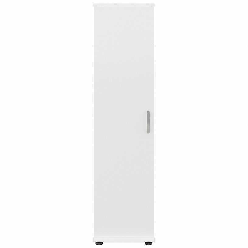 Universal Narrow Clothing Storage Cabinet in White - Engineered Wood