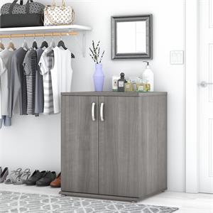 Universal Closet Organizer with Doors in Platinum Gray - Engineered Wood
