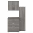 Universal 3 Piece Modular Garage Storage Set in Platinum Gray - Engineered Wood