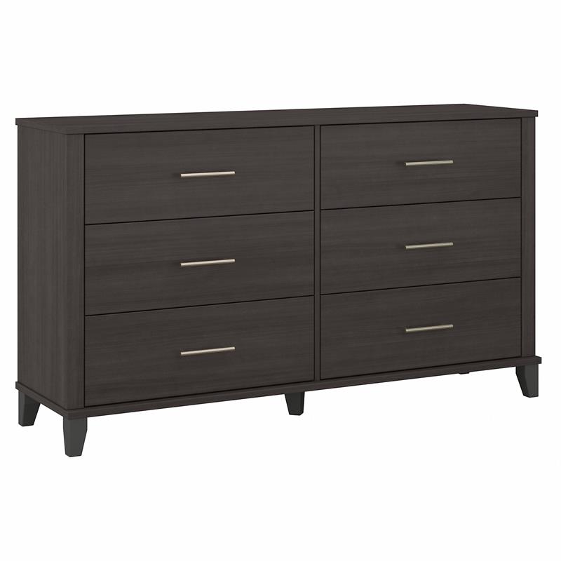 Somerset 6 Drawer Dresser in Storm Gray Engineered Wood