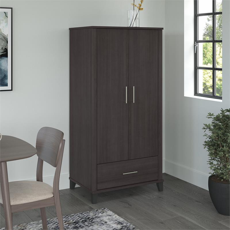 Somerset Tall Kitchen Pantry Cabinet in Storm Gray - Engineered Wood