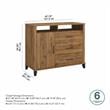 Somerset Office Storage Credenza in Fresh Walnut - Engineered Wood