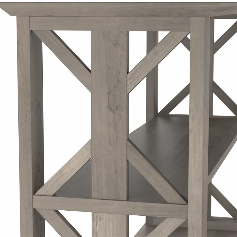 Homestead Console Table with Shelves in Driftwood Gray - Engineered Wood