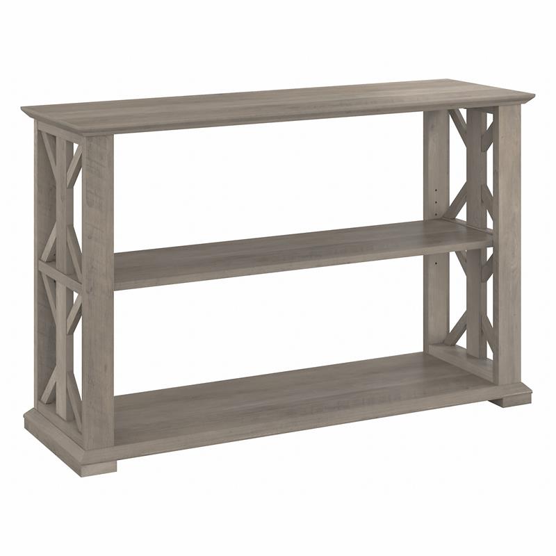 Homestead Console Table with Shelves in Driftwood Gray - Engineered Wood