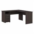 Cabot 60W L Shaped Desk with Drawers in Heather Gray - Engineered Wood