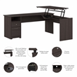 Cabot 72W 3 Position Sit to Stand L Desk in Heather Gray - Engineered Wood