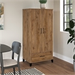 Somerset Tall Entryway Cabinet with Doors in Fresh Walnut - Engineered Wood