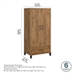 Somerset Tall Entryway Cabinet with Doors in Fresh Walnut - Engineered Wood