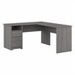 Cabot 60W L Shaped Computer Desk with Drawers in Modern Gray - Engineered Wood