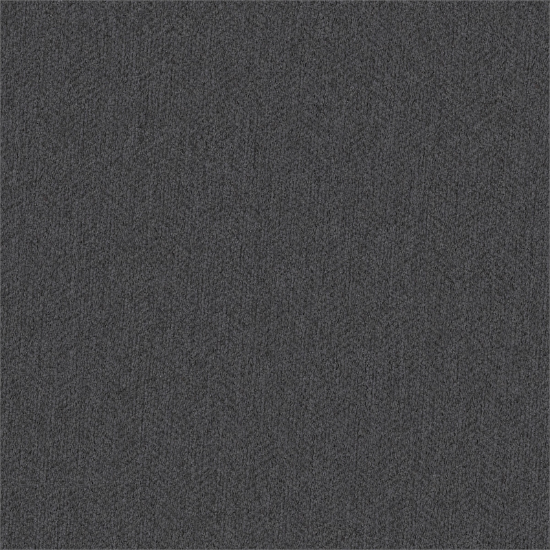 Coventry Accent Chair with Ottoman Set in Charcoal Gray Herringbone Fabric