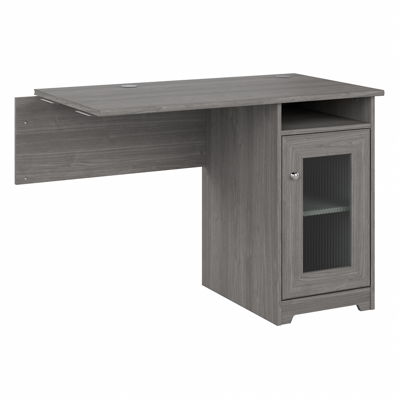 Cabot Desk Return with Storage in Modern Gray Engineered Wood