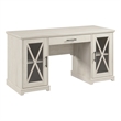 Bush Lennox Engineered Wood Desk with Keyboard Tray in Linen White Oak