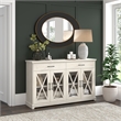 Bush Lennox Engineered Wood Buffet Cabinet with Drawers in Linen White Oak