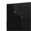 Woodland 24W Small Shoe Bench with Shelves in Black Suede Oak - Engineered Wood