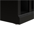 Woodland 24W Small Shoe Bench with Shelves in Black Suede Oak - Engineered Wood