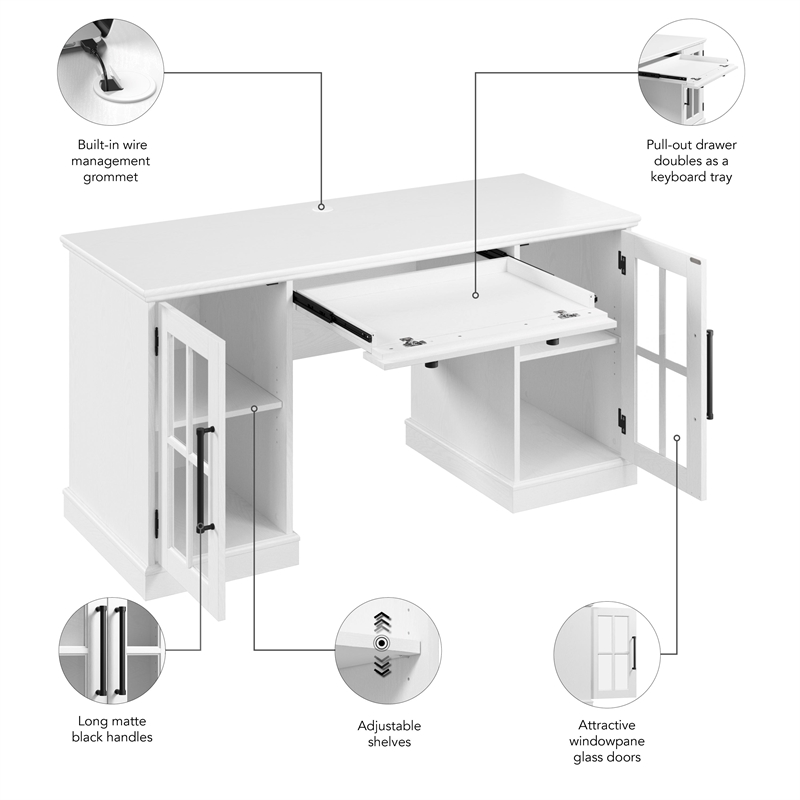 Westbrook 60W Computer Desk with Keyboard Tray by Bush Furniture