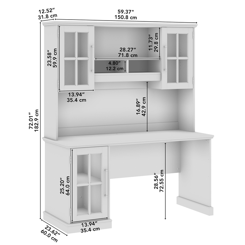 Westbrook 60W Computer Desk with Hutch by Bush Furniture