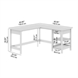 Broadview 60W L Shaped Computer Desk with Storage in Classic Black