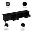 Bush Furniture Broadview Desktop Organizer in Classic Black - Engineered Wood