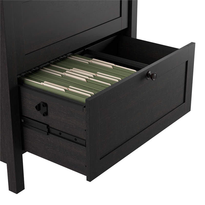 Mayfield 2 Drawer Lateral File Cabinet in Vintage Black and Reclaimed Pine
