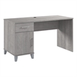Somerset 54W Office Desk with Drawer and Storage Cabinet - Engineered Wood