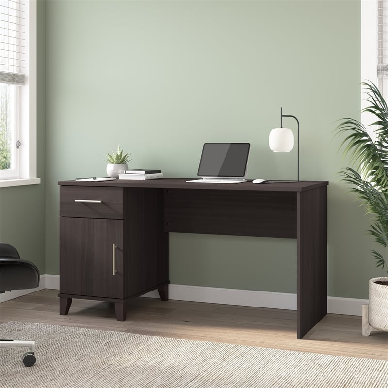 Somerset 54W Office Desk with Drawer and Storage Cabinet - Engineered Wood