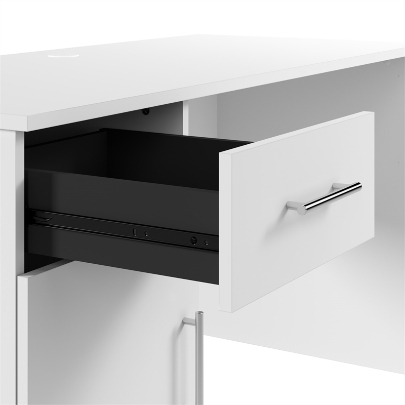 Somerset 54W Office Desk with Drawer and Storage Cabinet - Engineered Wood