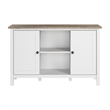Mayfield Accent Cabinet with Doors in Pure White and Shiplap Gray