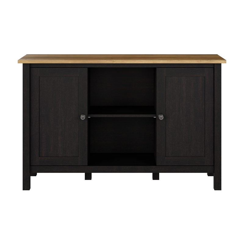 Mayfield Accent Cabinet with Doors in Vintage Black and Reclaimed Pine