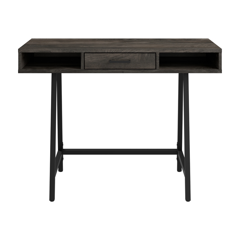 Steele 40W Writing Desk in Dark Gray Hickory by Bush Furniture - Engineered Wood