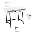 Steele 40W Writing Desk in Pure White Oak by Bush Furniture - Engineered Wood