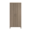 Somerset Tall Storage Cabinet with Doors in Ash Gray - Engineered Wood