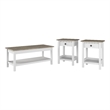 Mayfield Farmhouse Coffee Table with End Tables - Engineered Wood