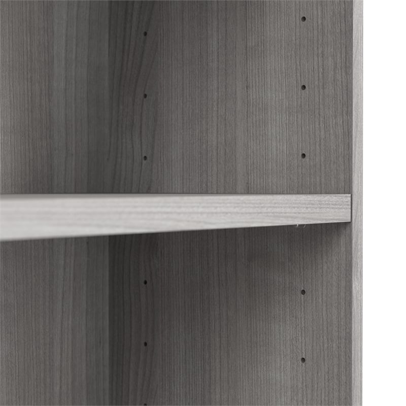 Universal Tall 5 Shelf Bookcase Set in Platinum Gray - Engineered Wood