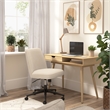Nora 40W x 20D Small Writing Desk and Chair Set in Natural Oak - Engineered Wood