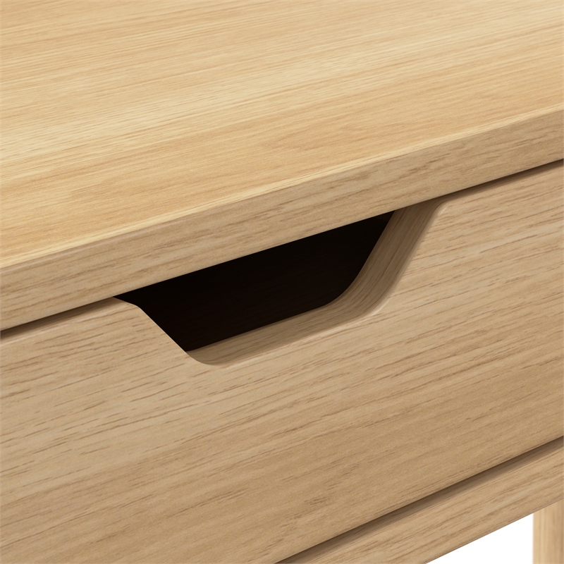 Nora 40W x 20D Small Writing Desk and Chair Set in Natural Oak - Engineered Wood