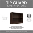 Universal Small 2 Shelf Bookcase in Black Walnut - Engineered Wood