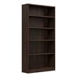 Universal Tall 5 Shelf Bookcase in Black Walnut - Engineered Wood