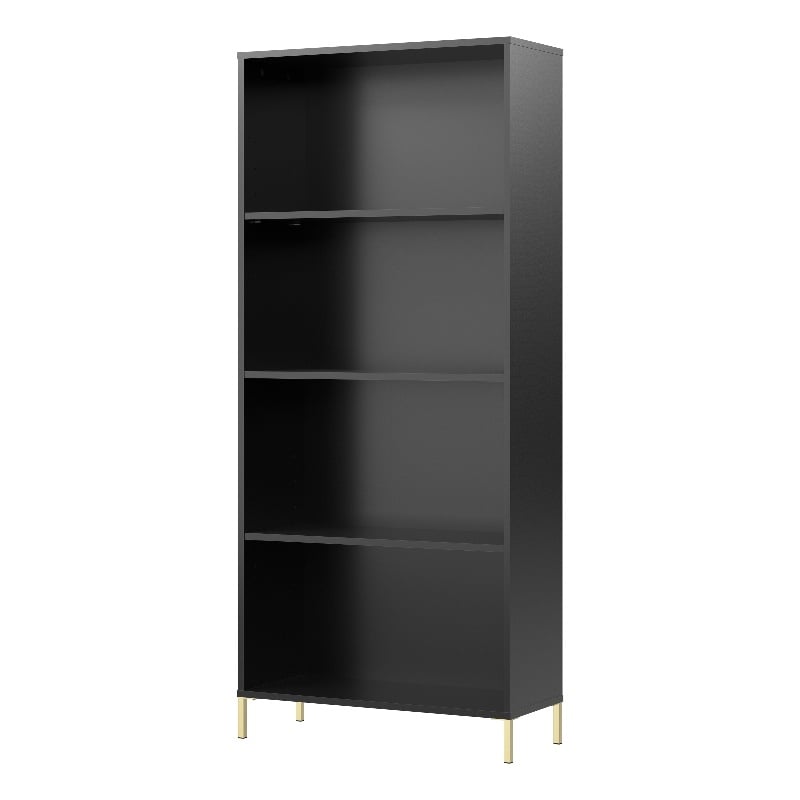 Bush Home Essence 4 Shelf Bookcase in Black Stipple