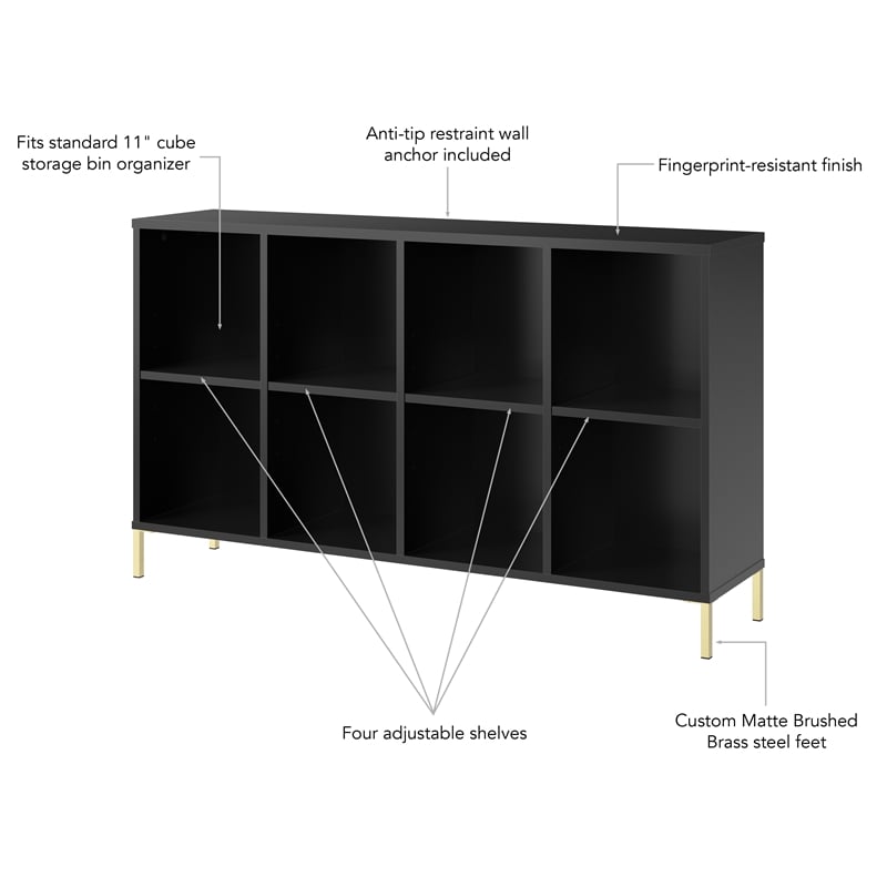 Bush Home Essence 8 Cube Organizer in Black Stipple