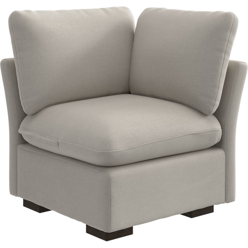 Bush Home Sienna Modular Corner Wedge in Mist Taupe Woven Fabric